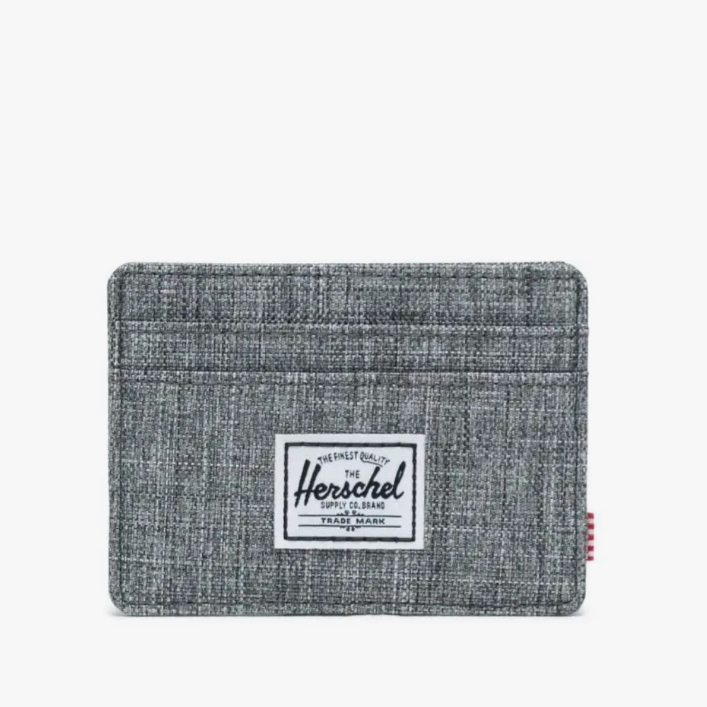 Herschel Charlie Card Holder in Raven Cross Hatch Unisex